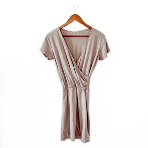 Sundry Gray Wrap T-Shirt Dress Size 1 Small